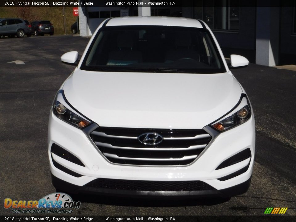 2018 Hyundai Tucson SE Dazzling White / Beige Photo #4