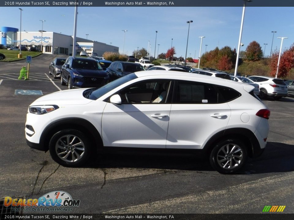 2018 Hyundai Tucson SE Dazzling White / Beige Photo #6