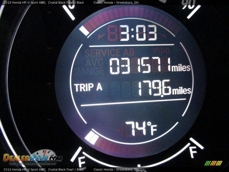 2019 Honda HR-V Sport AWD Crystal Black Pearl / Black Photo #29