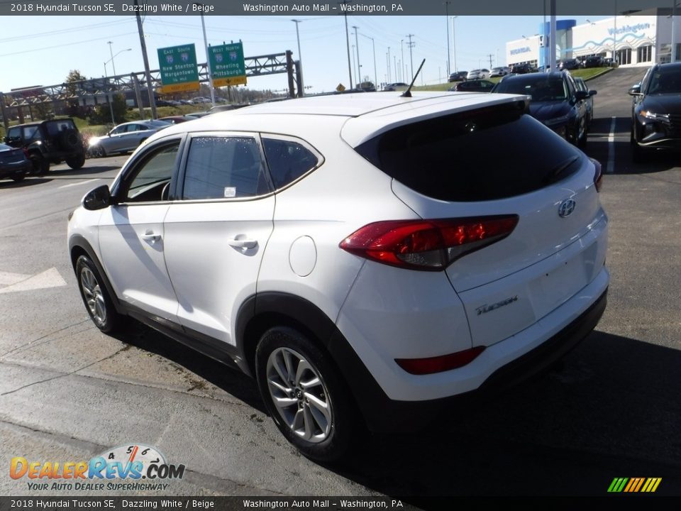 2018 Hyundai Tucson SE Dazzling White / Beige Photo #7