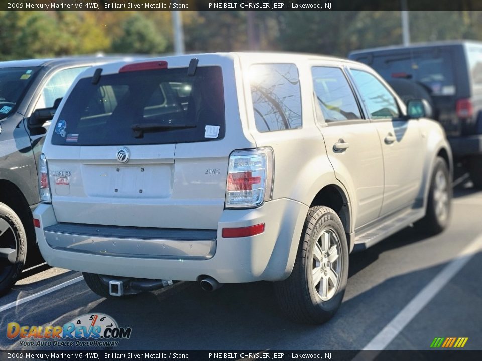 2009 Mercury Mariner V6 4WD Brilliant Silver Metallic / Stone Photo #2