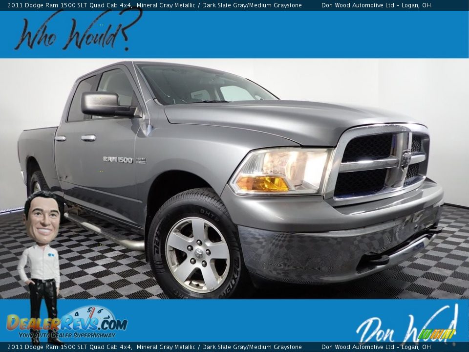 2011 Dodge Ram 1500 SLT Quad Cab 4x4 Mineral Gray Metallic / Dark Slate Gray/Medium Graystone Photo #1