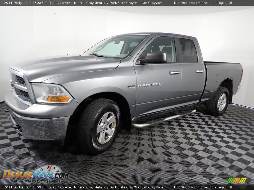 2011 Dodge Ram 1500 SLT Quad Cab 4x4 Mineral Gray Metallic / Dark Slate Gray/Medium Graystone Photo #6