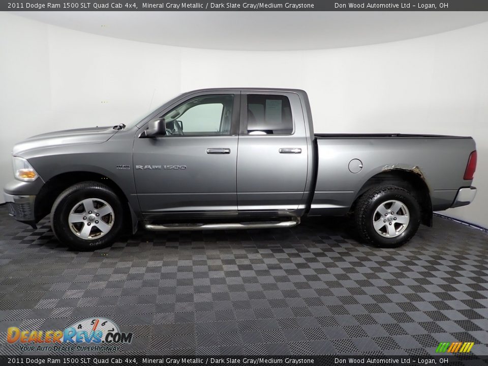 2011 Dodge Ram 1500 SLT Quad Cab 4x4 Mineral Gray Metallic / Dark Slate Gray/Medium Graystone Photo #7