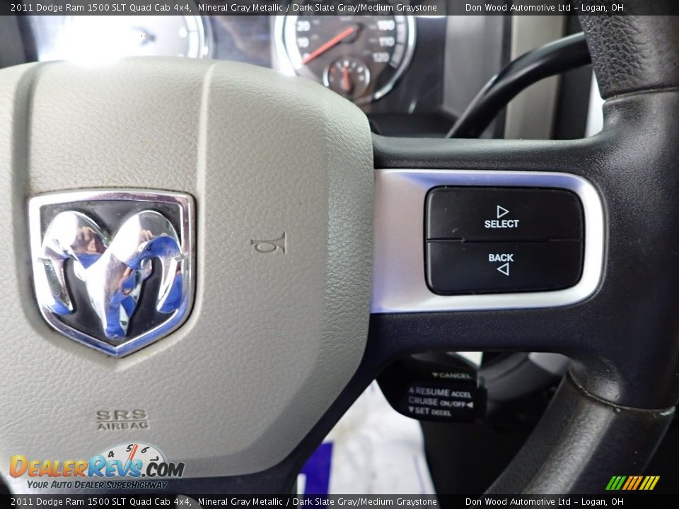 2011 Dodge Ram 1500 SLT Quad Cab 4x4 Mineral Gray Metallic / Dark Slate Gray/Medium Graystone Photo #17