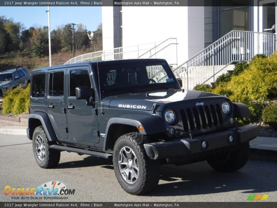 2017 Jeep Wrangler Unlimited Rubicon 4x4 Rhino / Black Photo #1