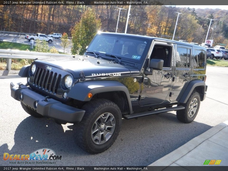 2017 Jeep Wrangler Unlimited Rubicon 4x4 Rhino / Black Photo #12