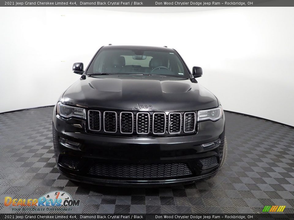 2021 Jeep Grand Cherokee Limited 4x4 Diamond Black Crystal Pearl / Black Photo #8