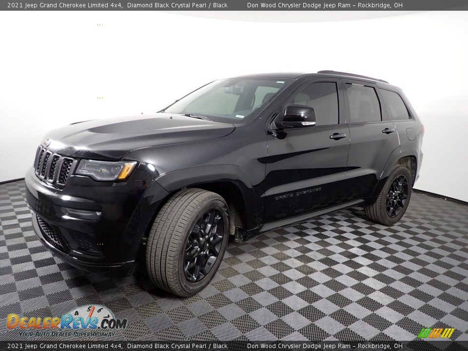 2021 Jeep Grand Cherokee Limited 4x4 Diamond Black Crystal Pearl / Black Photo #12
