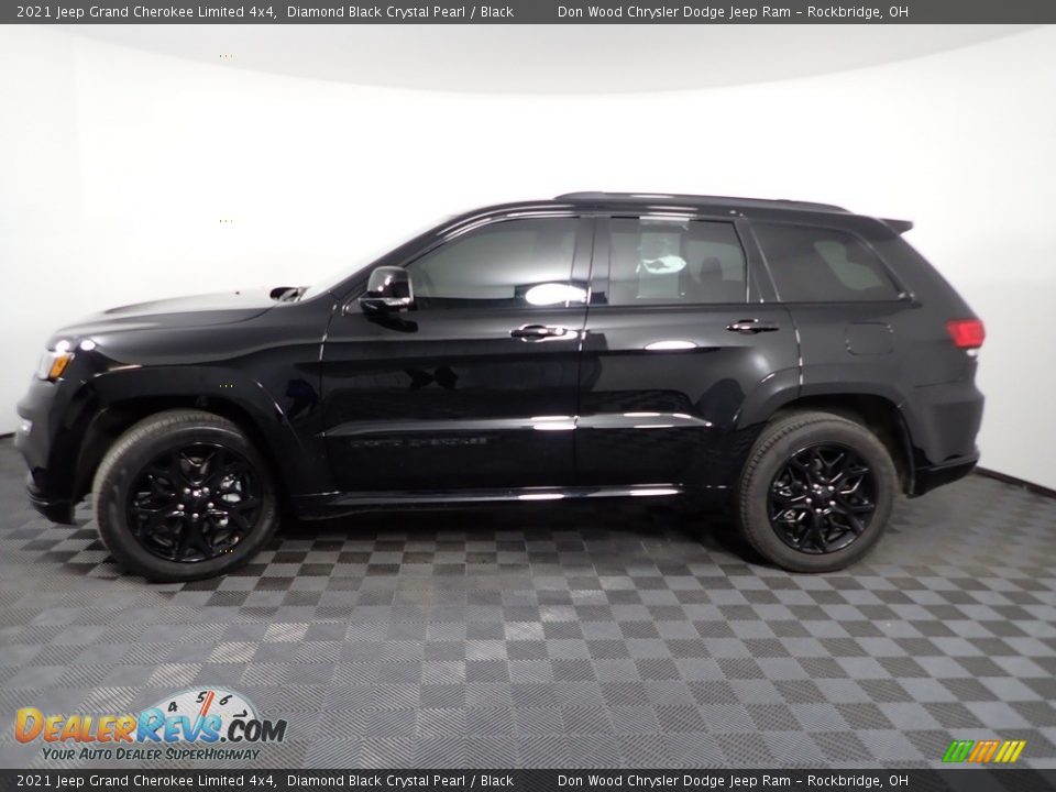 2021 Jeep Grand Cherokee Limited 4x4 Diamond Black Crystal Pearl / Black Photo #13