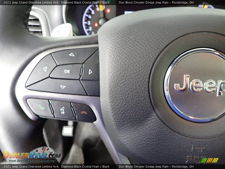 2021 Jeep Grand Cherokee Limited 4x4 Diamond Black Crystal Pearl / Black Photo #25