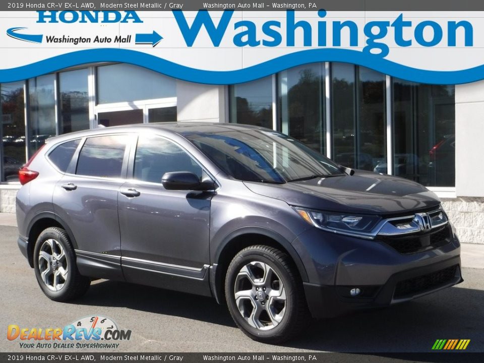 2019 Honda CR-V EX-L AWD Modern Steel Metallic / Gray Photo #1