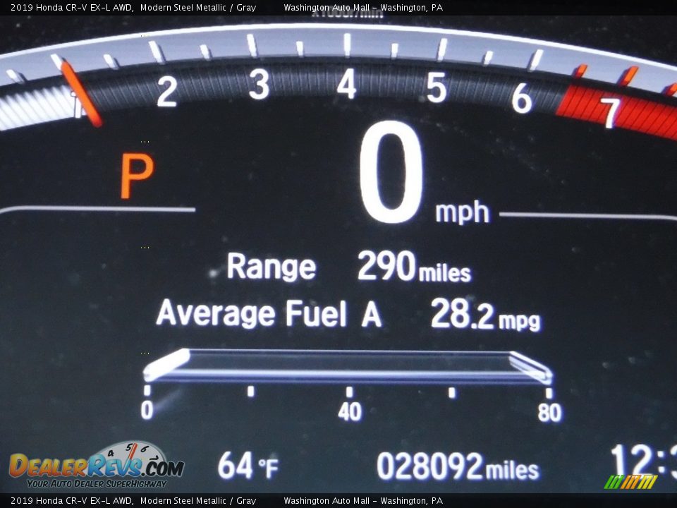 2019 Honda CR-V EX-L AWD Modern Steel Metallic / Gray Photo #34