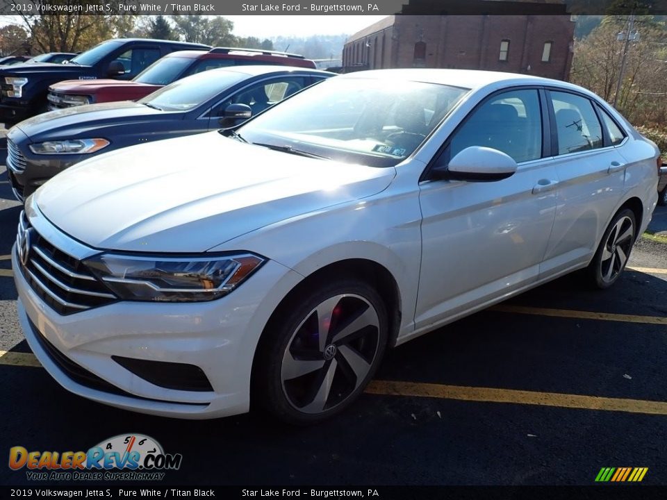 2019 Volkswagen Jetta S Pure White / Titan Black Photo #1