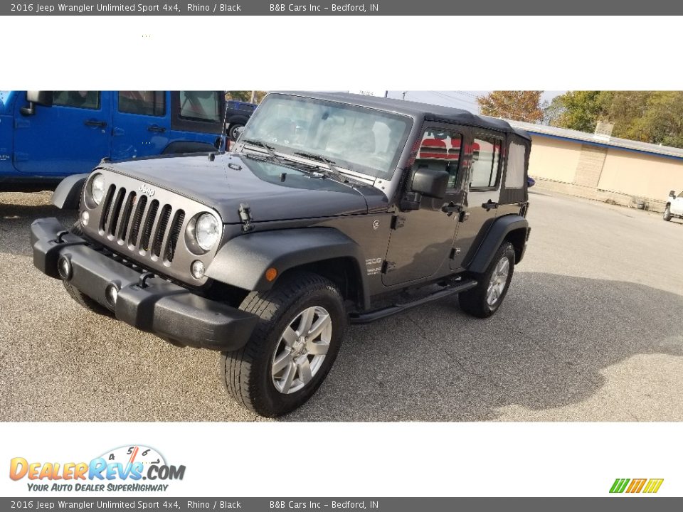 2016 Jeep Wrangler Unlimited Sport 4x4 Rhino / Black Photo #1