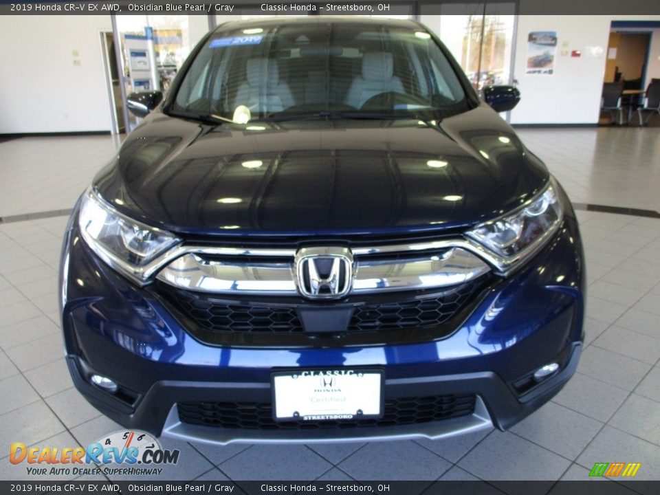 2019 Honda CR-V EX AWD Obsidian Blue Pearl / Gray Photo #2