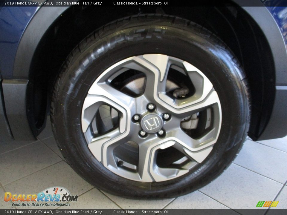 2019 Honda CR-V EX AWD Obsidian Blue Pearl / Gray Photo #5