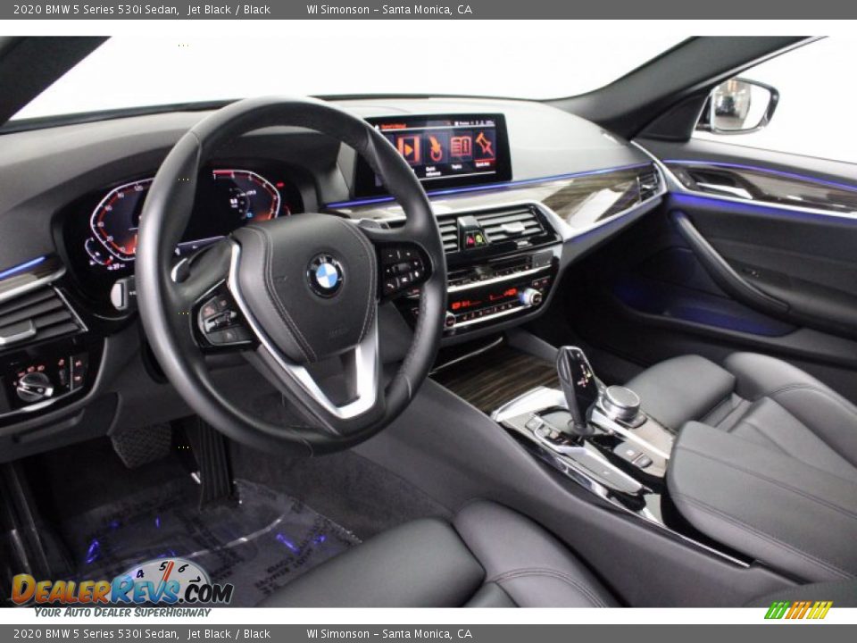 2020 BMW 5 Series 530i Sedan Jet Black / Black Photo #7