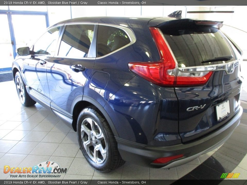 2019 Honda CR-V EX AWD Obsidian Blue Pearl / Gray Photo #9