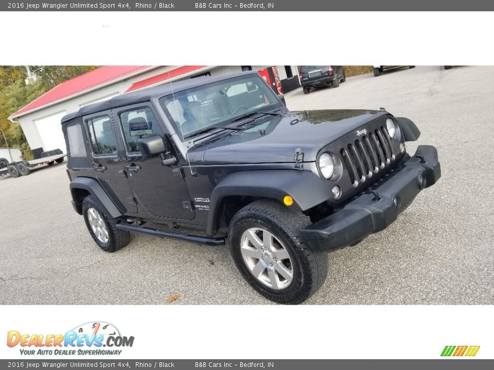 2016 Jeep Wrangler Unlimited Sport 4x4 Rhino / Black Photo #17