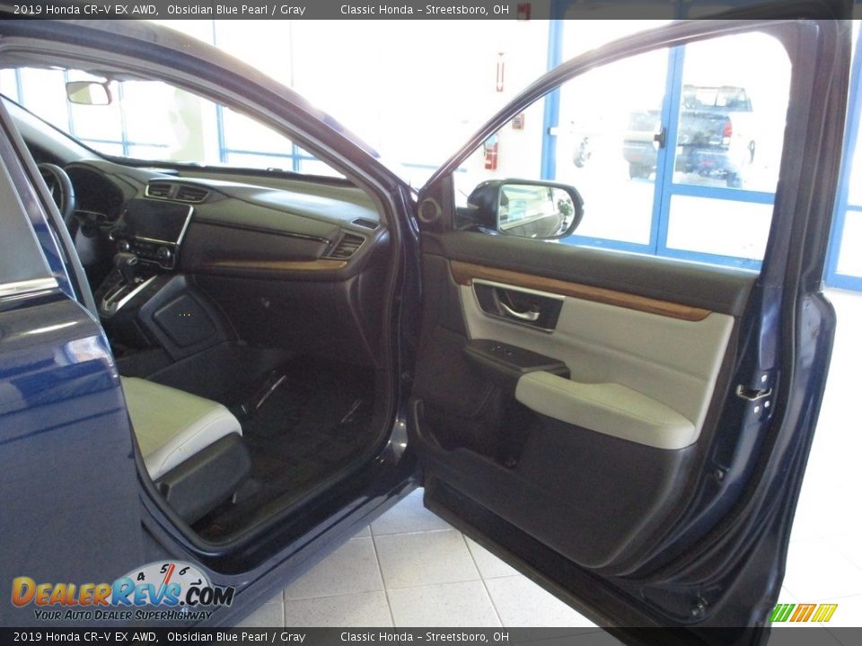 2019 Honda CR-V EX AWD Obsidian Blue Pearl / Gray Photo #17