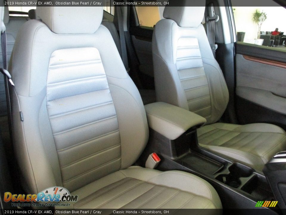 2019 Honda CR-V EX AWD Obsidian Blue Pearl / Gray Photo #19