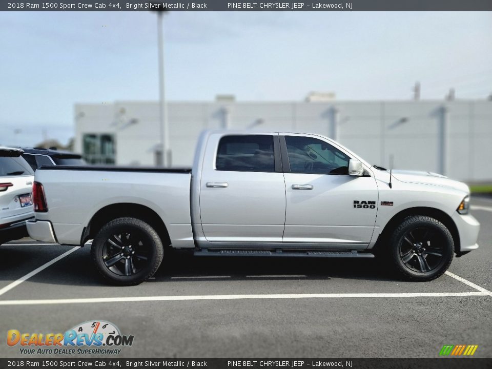 2018 Ram 1500 Sport Crew Cab 4x4 Bright Silver Metallic / Black Photo #3