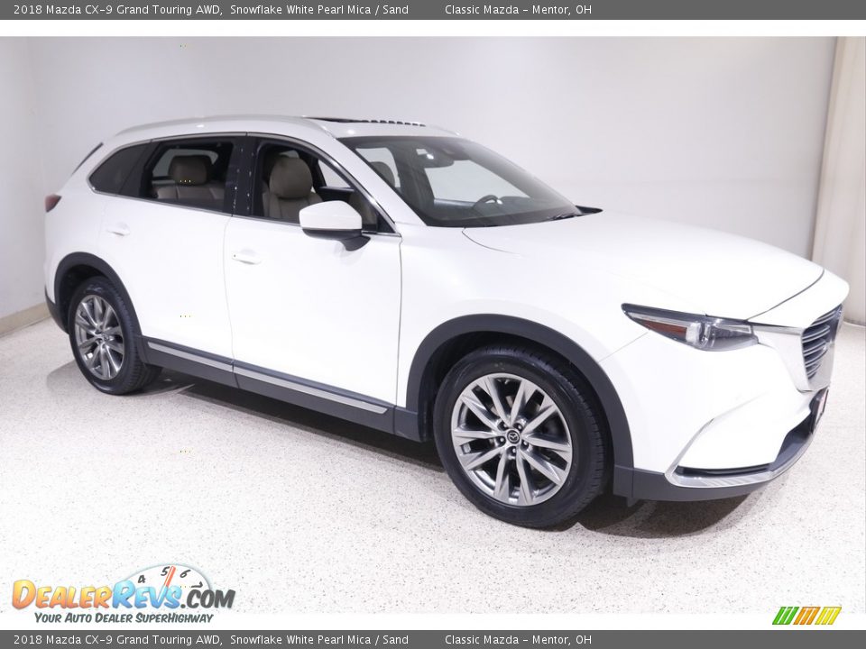 2018 Mazda CX-9 Grand Touring AWD Snowflake White Pearl Mica / Sand Photo #1