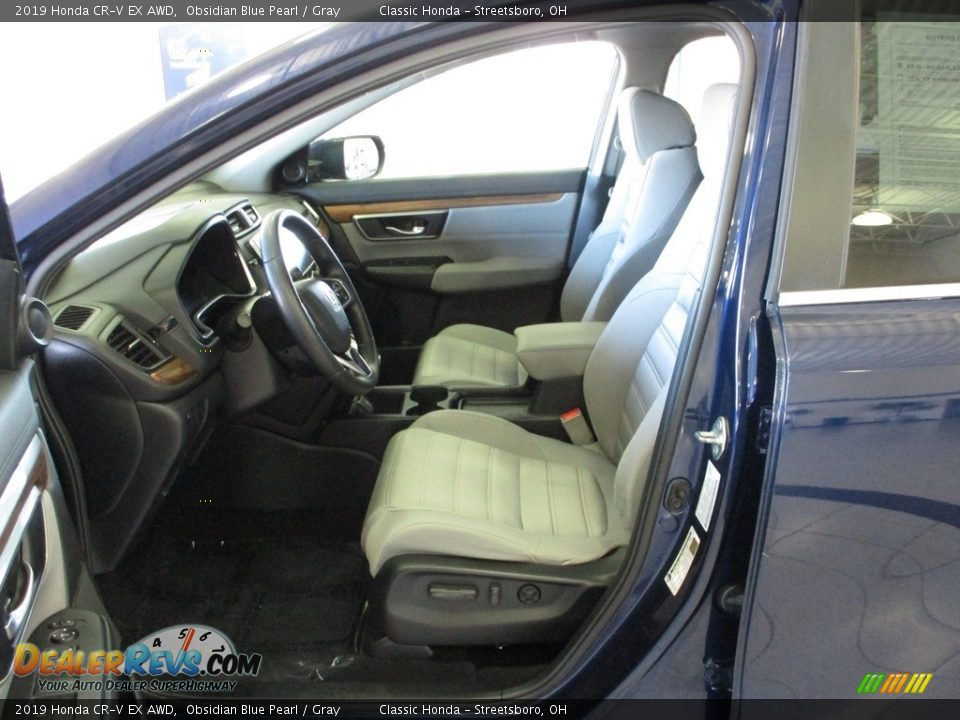 2019 Honda CR-V EX AWD Obsidian Blue Pearl / Gray Photo #28