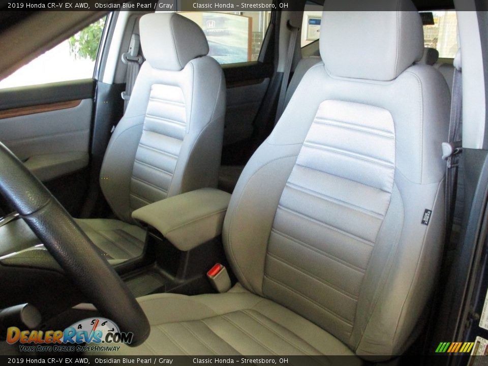 2019 Honda CR-V EX AWD Obsidian Blue Pearl / Gray Photo #29