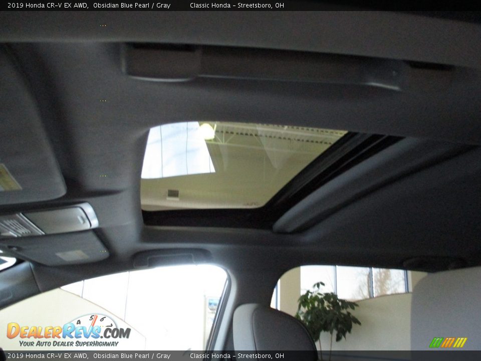 2019 Honda CR-V EX AWD Obsidian Blue Pearl / Gray Photo #31