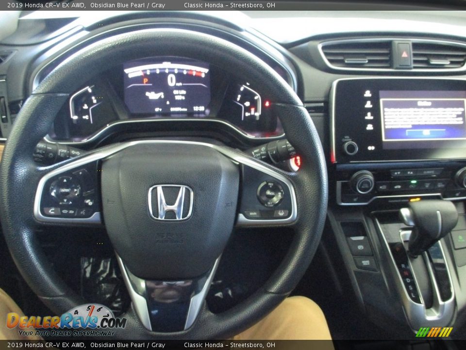 2019 Honda CR-V EX AWD Obsidian Blue Pearl / Gray Photo #33