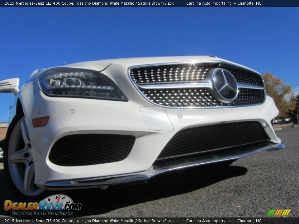 2015 Mercedes-Benz CLS 400 Coupe designo Diamond White Metallic / Saddle Brown/Black Photo #2
