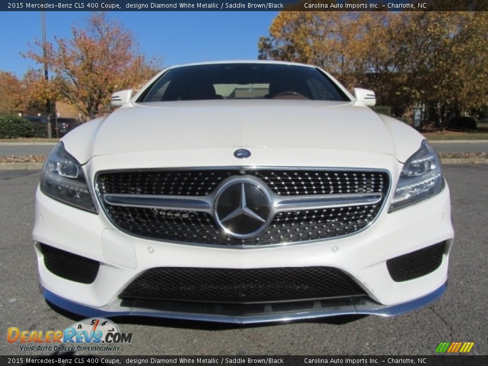 2015 Mercedes-Benz CLS 400 Coupe designo Diamond White Metallic / Saddle Brown/Black Photo #4