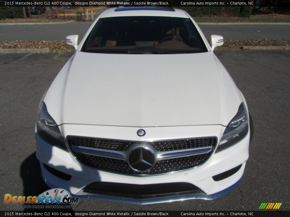 2015 Mercedes-Benz CLS 400 Coupe designo Diamond White Metallic / Saddle Brown/Black Photo #5