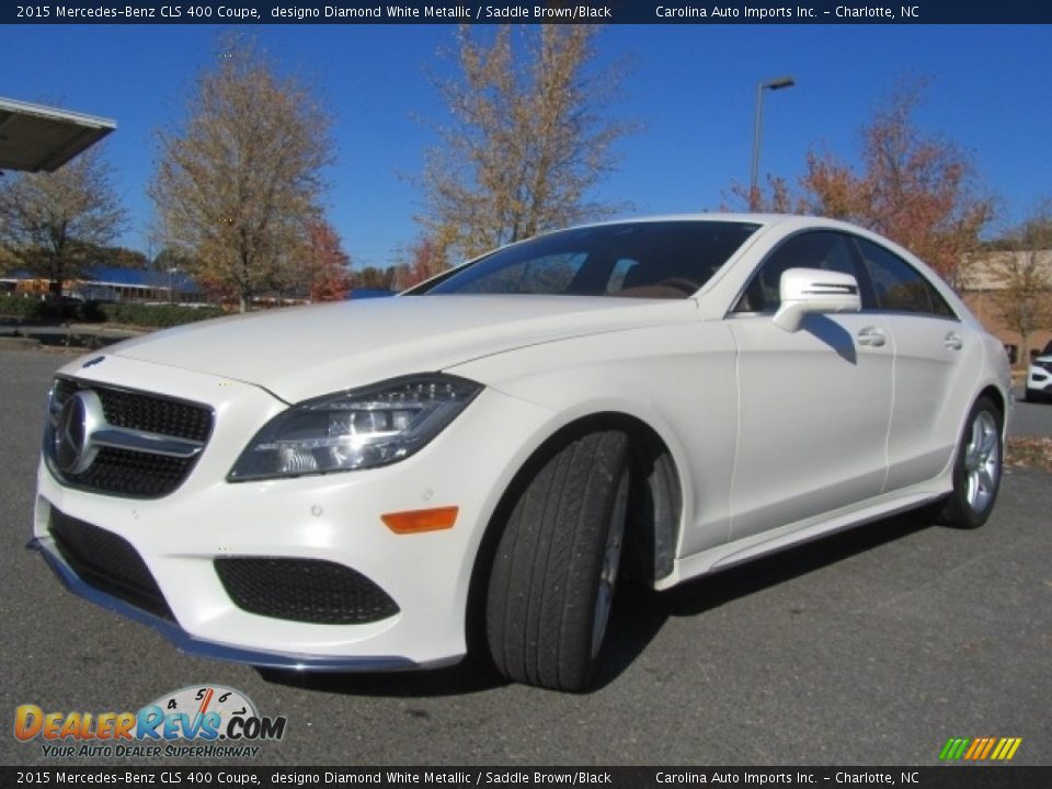 2015 Mercedes-Benz CLS 400 Coupe designo Diamond White Metallic / Saddle Brown/Black Photo #6