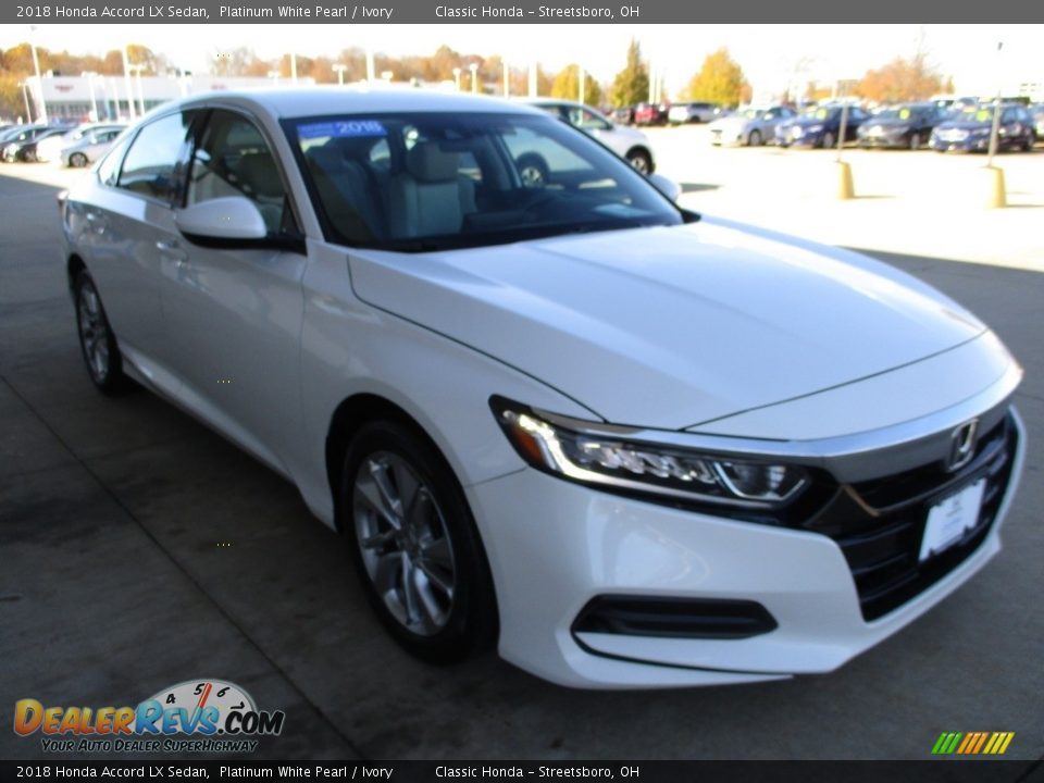 2018 Honda Accord LX Sedan Platinum White Pearl / Ivory Photo #3