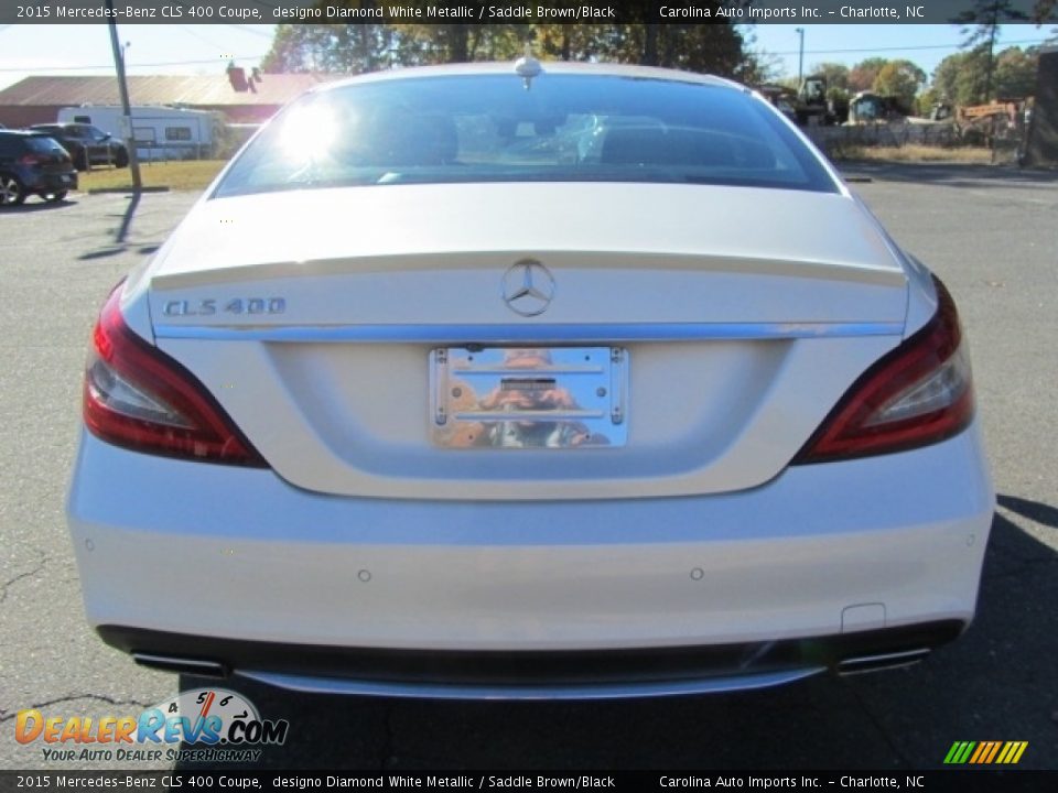 2015 Mercedes-Benz CLS 400 Coupe designo Diamond White Metallic / Saddle Brown/Black Photo #9