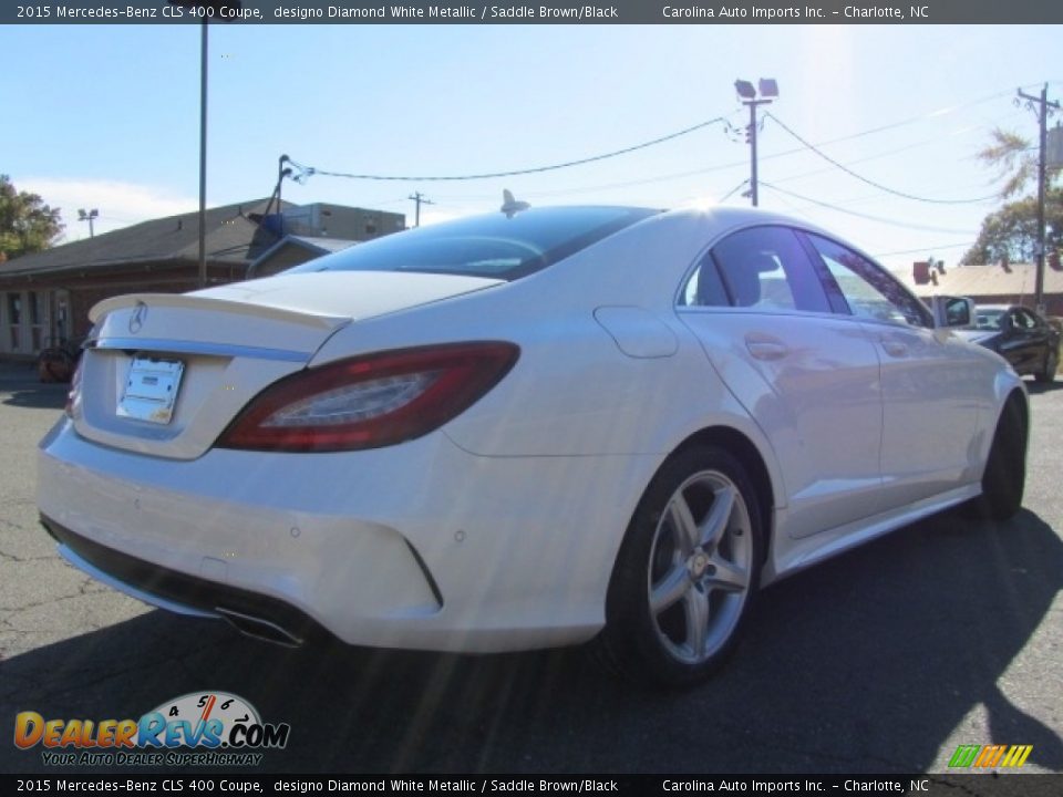 2015 Mercedes-Benz CLS 400 Coupe designo Diamond White Metallic / Saddle Brown/Black Photo #10