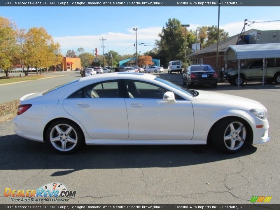 2015 Mercedes-Benz CLS 400 Coupe designo Diamond White Metallic / Saddle Brown/Black Photo #11