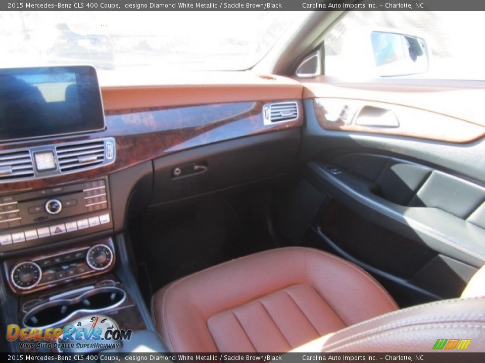 2015 Mercedes-Benz CLS 400 Coupe designo Diamond White Metallic / Saddle Brown/Black Photo #14