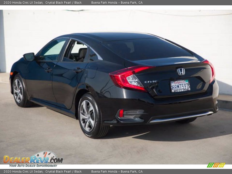 2020 Honda Civic LX Sedan Crystal Black Pearl / Black Photo #2