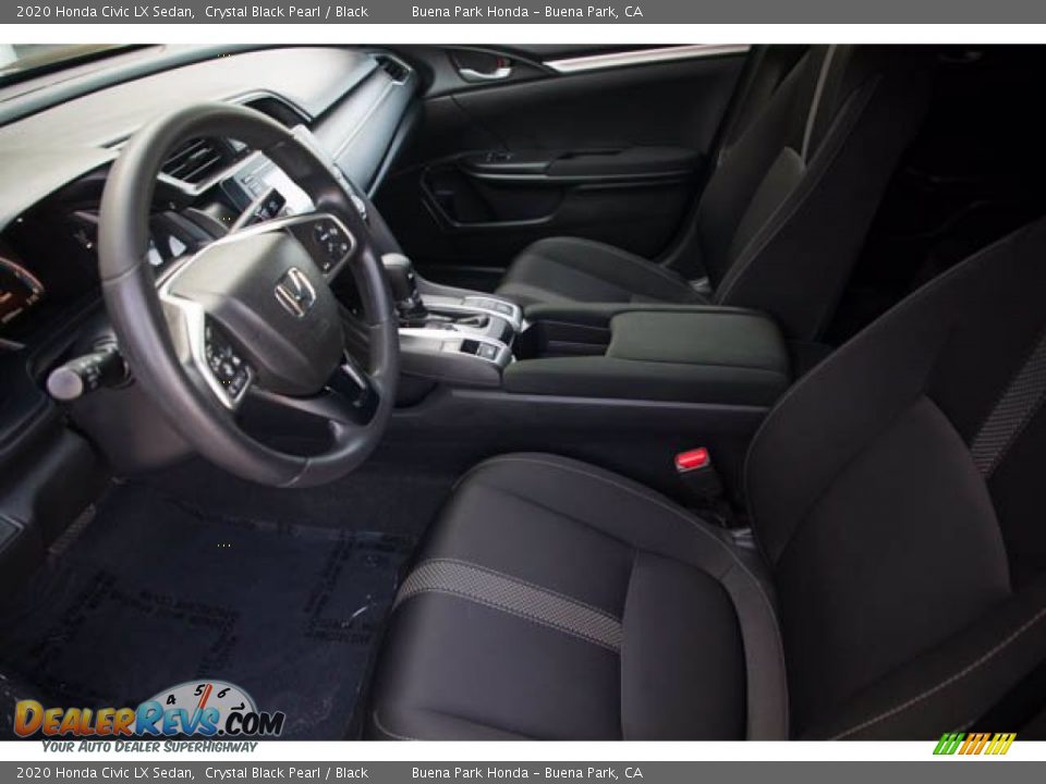 2020 Honda Civic LX Sedan Crystal Black Pearl / Black Photo #3
