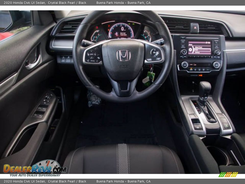 2020 Honda Civic LX Sedan Crystal Black Pearl / Black Photo #5