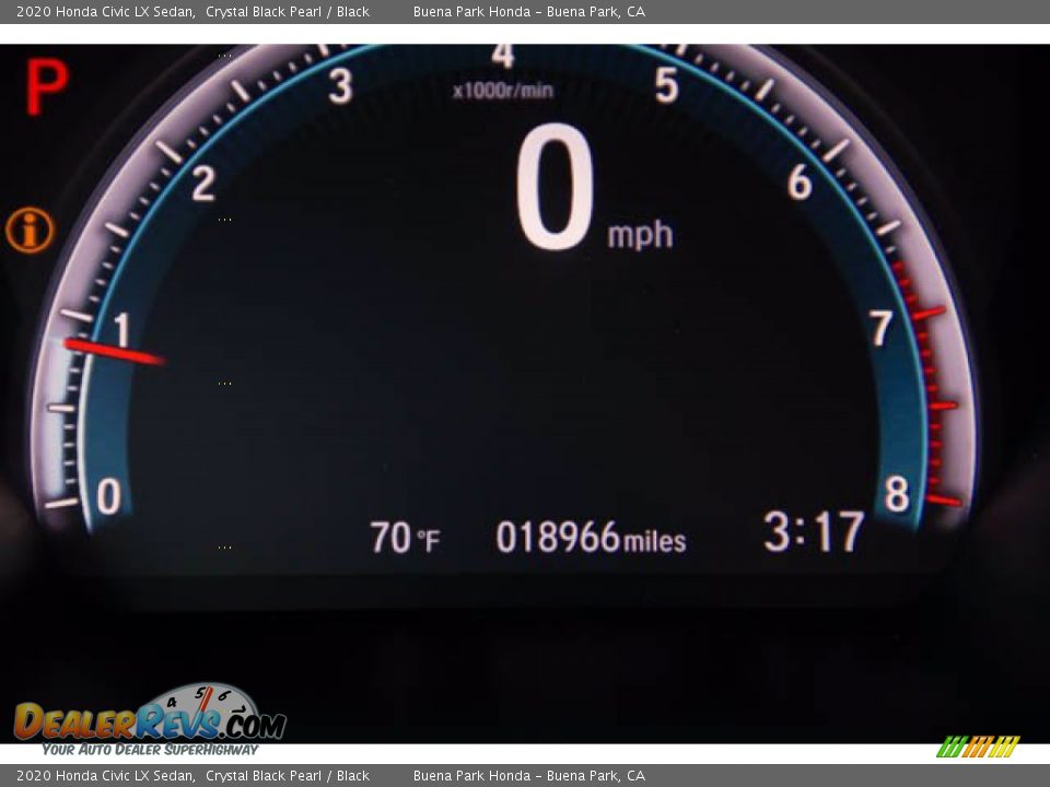 2020 Honda Civic LX Sedan Crystal Black Pearl / Black Photo #6