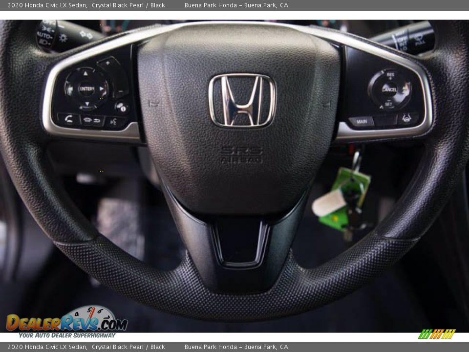 2020 Honda Civic LX Sedan Crystal Black Pearl / Black Photo #15