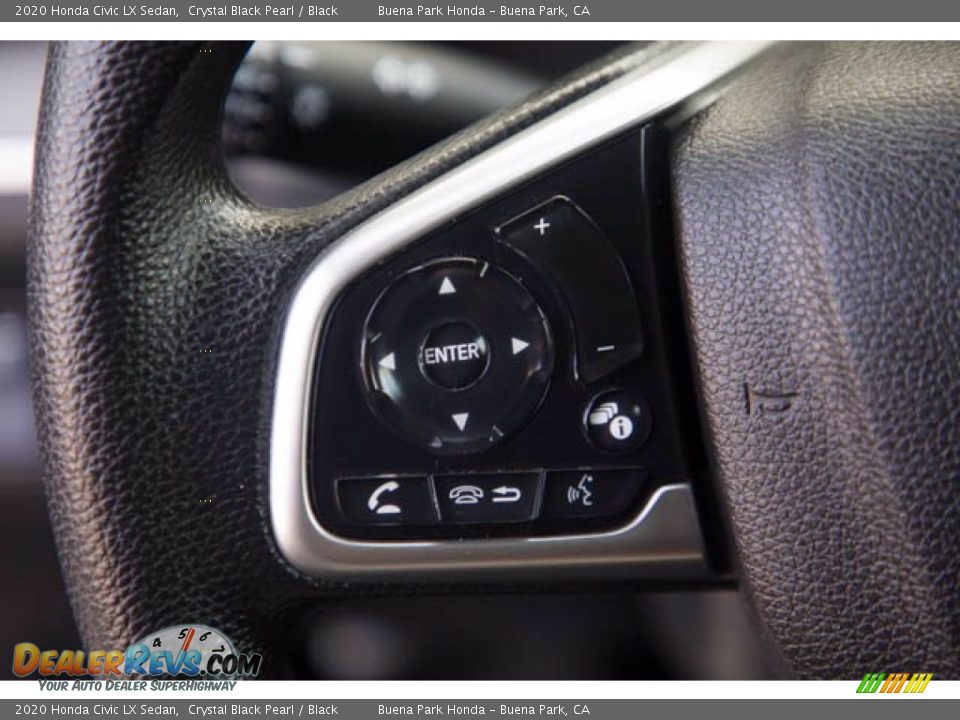 2020 Honda Civic LX Sedan Crystal Black Pearl / Black Photo #16