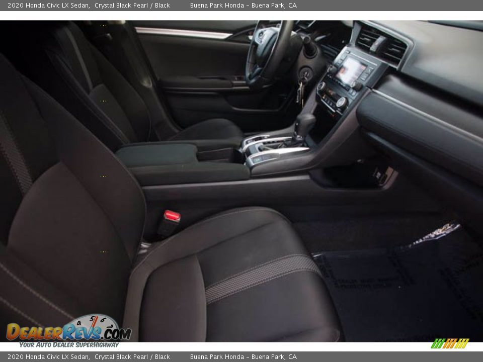 2020 Honda Civic LX Sedan Crystal Black Pearl / Black Photo #23