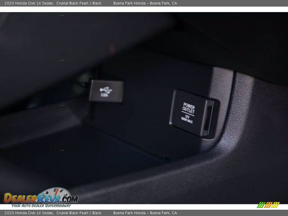 2020 Honda Civic LX Sedan Crystal Black Pearl / Black Photo #24
