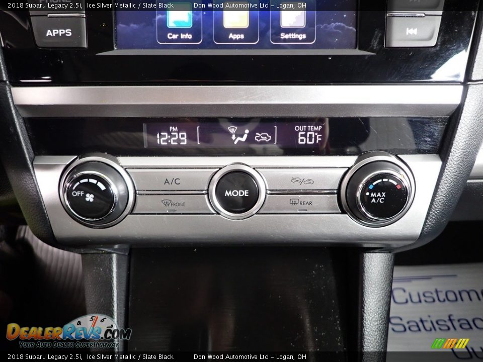 2018 Subaru Legacy 2.5i Ice Silver Metallic / Slate Black Photo #23